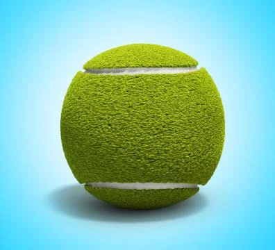 Tennis ball 3d render on gradient background without shadow Illustrazione stock