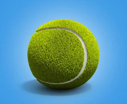 Tennis ball 3d render on gradient background Stock Illustration