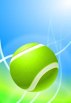 Tennis Ball on Abstract Background Illustrazione stock