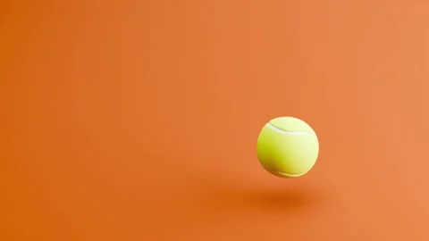 Tennis Ball Bouncing Loop with Copy Space Anim Stock Footage 327021583