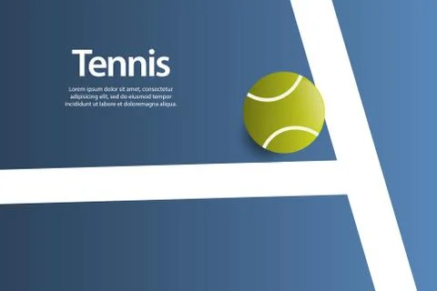 Tennis ball Design Vector Template Illustration Background Stock Illustration