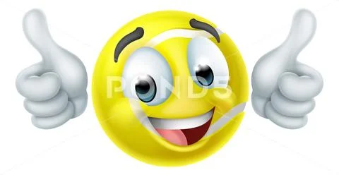 Tennis Ball Emoticon Face Emoji Cartoon Icon ~ Clip Art #278031567