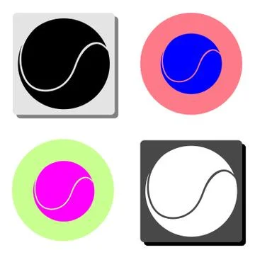 Tennis ball. flat vector icon Stock Illustration