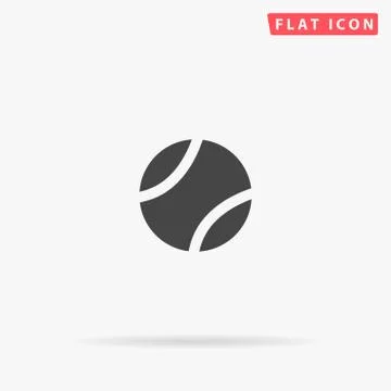 Tennis Ball flat vector icon Stock Illustration