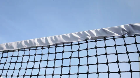 Tennis ball hit the net Stock Footage 36543294