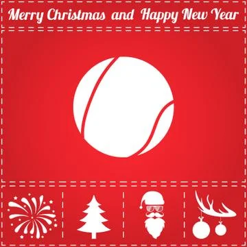 Tennis ball Icon Vector Illustrazione stock