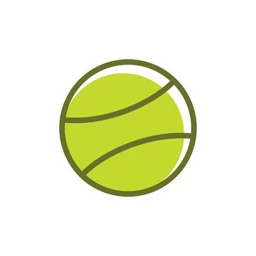 Tennis ball logo vector Illustration