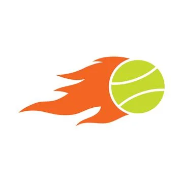 Tennis ball logo vector 스톡 일러스트