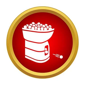 Tennis ball machine icon training practice equipment Stock Illustration