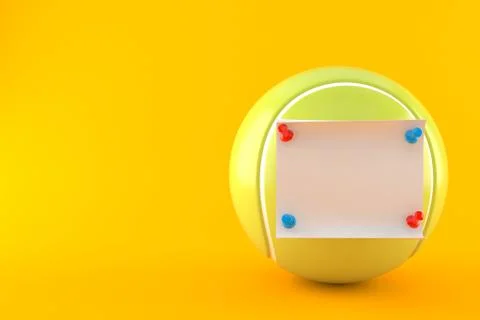 Tennis ball with note Stock Illustration
