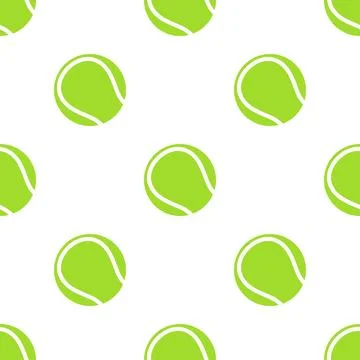 Tennis Ball Pattern, Vector Illustration. Tennis Ball Seamless Pattern with イラスト素材
