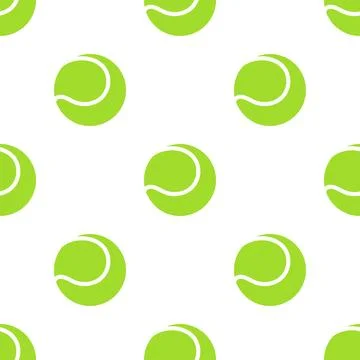 Tennis Ball Pattern, Vector Illustration. Tennis Ball Seamless Pattern with イラスト素材