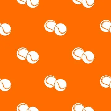 Tennis ball pattern vector orange イラスト素材