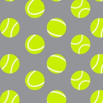 Tennis ball seamless pattern background Stock Illustration