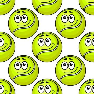 Tennis ball seamless pattern Stock Illustration