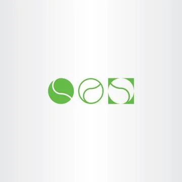Tennis ball set icon vector Illustrazione stock