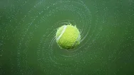 Tennis Ball With Swirling Water Cinemagraph Stock Footage