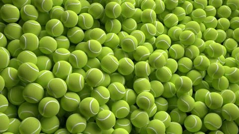 Tennis balls. 3d rendering Stock Illustration