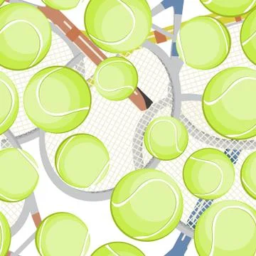 Tennis balls pattern Illustrazione stock