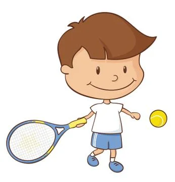 Tennis boy Stock Illustration