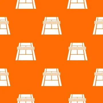 Tennis court pattern vector orange Stock Illustration