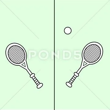 Tennis Court Racquet Ball