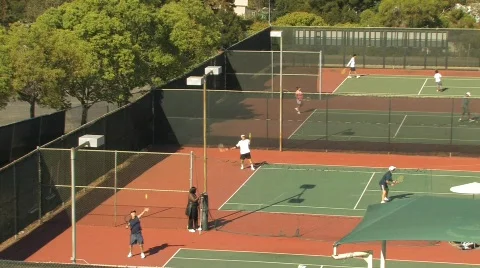 Tennis Courts Stock Footage