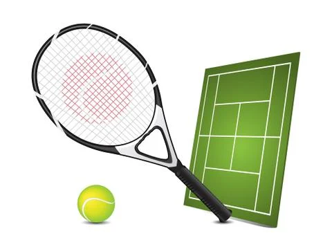 Tennis design elements Stock Illustration
