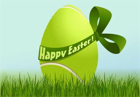 Tennis Easter egg Stock Illustration