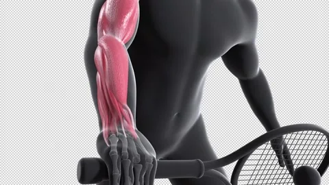 Tennis Elbow Condition Video stock 213230295