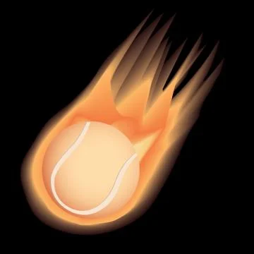 Tennis-fire Stock Illustration