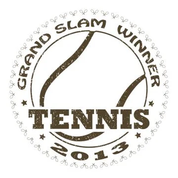 Tennis label Stock Illustration