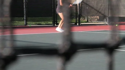 Tennis Lesson 1 Stock Footage 671275