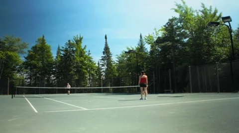 Tennis Match Time Lapse Stock Footage 7755733