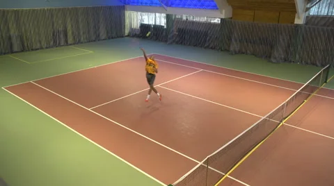 Tennis player in action Stock Footage 48319138