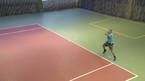 Tennis player in action Video stock 48319235