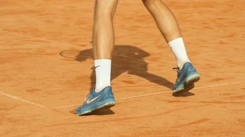 Tennis player in action Stock Footage 117611308