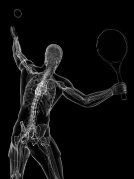 Tennis player, artwork Stock Illustration