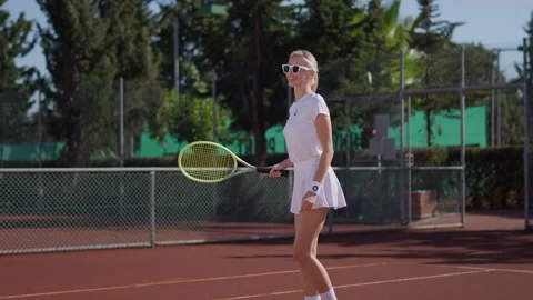 Tennis Player  focused and ready Stock Footage 301795796