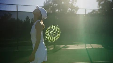 Tennis player getting ready for training 스톡 동영상 126311255