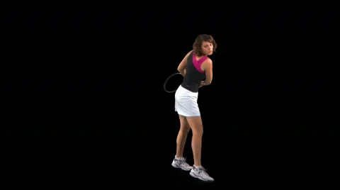 Tennis Player hitting backhand Stock Footage 754436