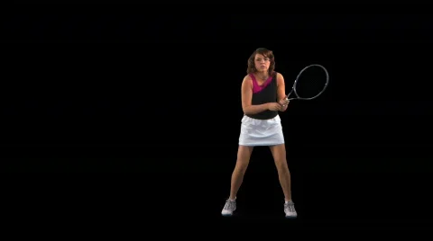 Tennis Player hitting forehand Stock Footage 754432