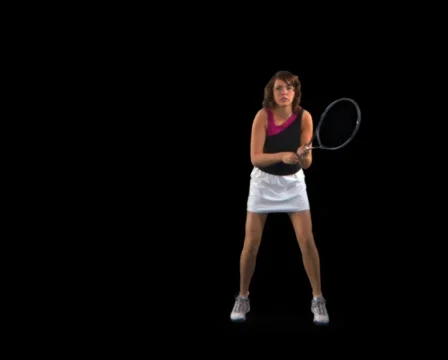 Tennis Player hitting forehand Stock Footage 754433