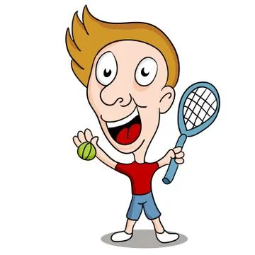 Tennis player Stock Illustration