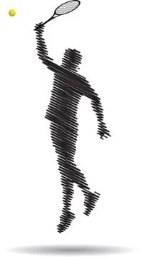 Tennis player Stock Illustration
