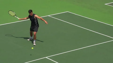 Tennis Player Returns Vídeo Stock 52719717