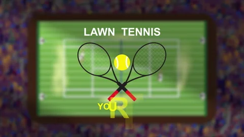 Tennis player throws the ball high and serves on a grass tennis court 動画素材 157822355