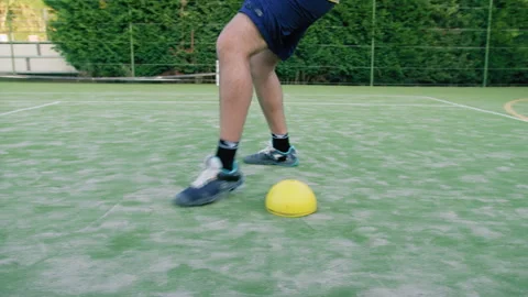Tennis Player Training The Short Movement Of Feet Stock Footage 278406579