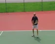 Tennis Player Volleys 02 SD Footage
