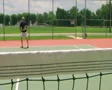 Tennis Player Volleys 04 SD Footage